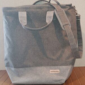 LOCK & LOCK Insulated Cooler Tote Bag 2 Tone Gray